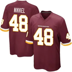 Washington Commanders Youth Game Burgundy Team Color Jersey (48 Ben Nikkel)
