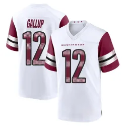 Washington Commanders Youth Game White Jersey (12 Michael Gallup)
