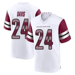 Washington Commanders Youth Game White Jersey (24 Michael Davis)
