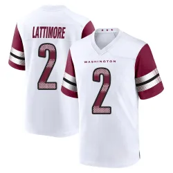 Washington Commanders Youth Game White Jersey (2 Marshon Lattimore)