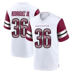 Washington Commanders Youth Game White Jersey (36 Chris Rodriguez Jr.)