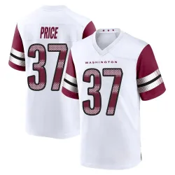 Washington Commanders Youth Game White Jersey (37 Bobby Price)