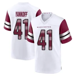 Washington Commanders Youth Game White Jersey (41 Colson Yankoff)