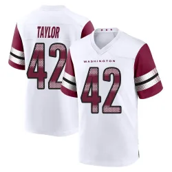 Washington Commanders Youth Game White Jersey (42 Charley Taylor)