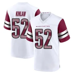 Washington Commanders Youth Game White Jersey (52 Javon Kinlaw)