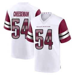 Washington Commanders Youth Game White Jersey (54 Camaron Cheeseman)