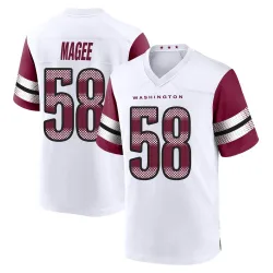 Washington Commanders Youth Game White Jersey (58 Jordan Magee)