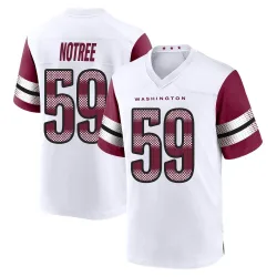 Washington Commanders Youth Game White Jersey (59 Bryce Notree)