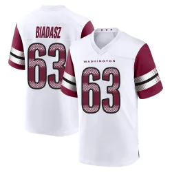 Washington Commanders Youth Game White Jersey (63 Tyler Biadasz)