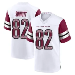 Washington Commanders Youth Game White Jersey (82 Ben Sinnott)