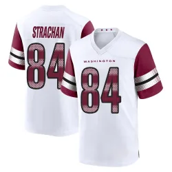 Washington Commanders Youth Game White Jersey (84 Mike Strachan)