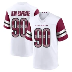 Washington Commanders Youth Game White Jersey (90 Javontae Jean-Baptiste)