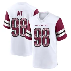 Washington Commanders Youth Game White Jersey (98 Sheldon Day)