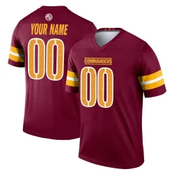 Washington Commanders Youth Legend Burgundy Jersey (00 Custom)