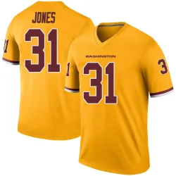 Washington Commanders Youth Legend Gold Color Rush Jersey (31 Jonathan Jones)