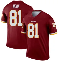 Washington Commanders Youth Legend Inverted Burgundy Jersey (81 Art Monk)
