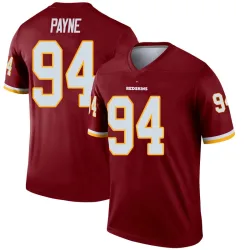 Washington Commanders Youth Legend Inverted Burgundy Jersey (94 Daron Payne)