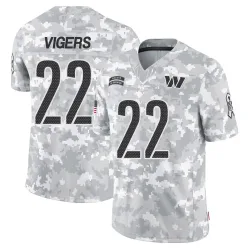Washington Commanders Youth Limited Arctic Camo 2024 Salute to Service Jersey (22 Car'lin Vigers)