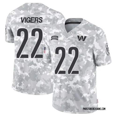 Washington Commanders Youth Limited Arctic Camo 2024 Salute to Service Jersey (22 Car'lin Vigers)