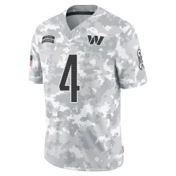 Washington Commanders Youth Limited Arctic Camo 2024 Salute to Service Jersey (4 Frankie Luvu)