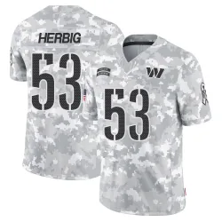 Washington Commanders Youth Limited Arctic Camo 2024 Salute to Service Jersey (53 Nate Herbig)