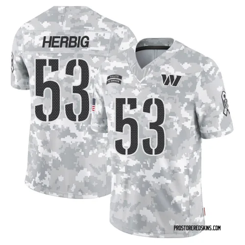 Washington Commanders Youth Limited Arctic Camo 2024 Salute to Service Jersey (53 Nate Herbig)