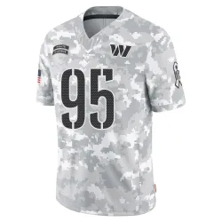 Washington Commanders Youth Limited Arctic Camo 2024 Salute to Service Jersey (95 Jer'Zhan Newton)