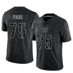 Washington Commanders Youth Limited Black Reflective Jersey (75 Chris Paul)