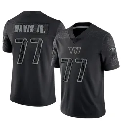 Washington Commanders Youth Limited Black Reflective Jersey (77 Carl Davis Jr.)