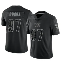 Washington Commanders Youth Limited Black Reflective Jersey (97 Efe Obada)