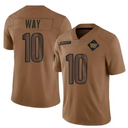 Washington Commanders Youth Limited Brown 2023 Salute To Service Jersey (10 Tress Way)