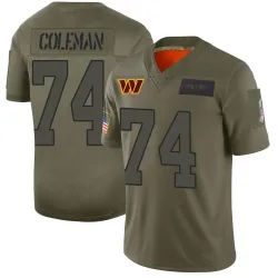 Washington Commanders Youth Limited Camo 2019 Salute to Service Jersey (74 Brandon Coleman)