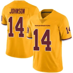 Washington Commanders Youth Limited Gold Color Rush Jersey (14 Josh Johnson)