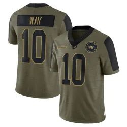 Washington Commanders Youth Limited Olive 2021 Salute To Service Jersey (10 Tress Way)