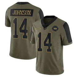 Washington Commanders Youth Limited Olive 2021 Salute To Service Jersey (14 Josh Johnson)