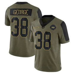 Washington Commanders Youth Limited Olive 2021 Salute To Service Jersey (38 Allan George)