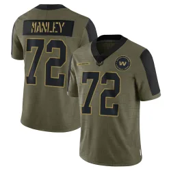Washington Commanders Youth Limited Olive 2021 Salute To Service Jersey (72 Dexter Manley)