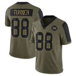 Washington Commanders Youth Limited Olive 2021 Salute To Service Jersey (88 Cole Turner)