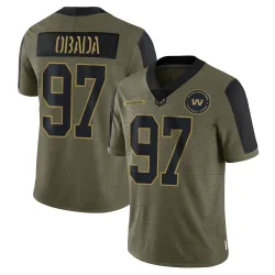 Washington Commanders Youth Limited Olive 2021 Salute To Service Jersey (97 Efe Obada)