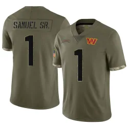 Washington Commanders Youth Limited Olive 2022 Salute To Service Jersey (1 Deebo Samuel Sr.)