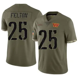 Washington Commanders Youth Limited Olive 2022 Salute To Service Jersey (25 Demetric Felton)