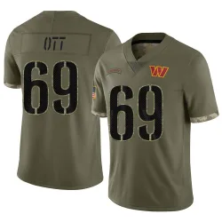 Washington Commanders Youth Limited Olive 2022 Salute To Service Jersey (69 Tyler Ott)