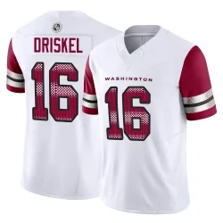 Washington Commanders Youth Limited White Vapor F.U.S.E. Jersey (16 Jeff Driskel)