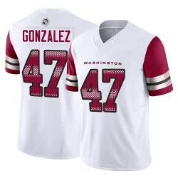 Washington Commanders Youth Limited White Vapor F.U.S.E. Jersey (47 Zane Gonzalez)