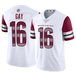 Washington Commanders Youth Limited White Vapor Jersey (16 Matt Gay)