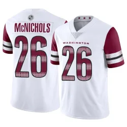 Washington Commanders Youth Limited White Vapor Jersey (26 Jeremy McNichols)