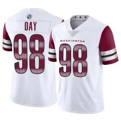 Washington Commanders Youth Limited White Vapor Jersey (98 Sheldon Day)