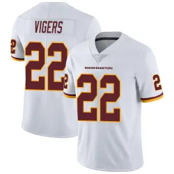 Washington Commanders Youth Limited White Vapor Untouchable Jersey (22 Car'lin Vigers)