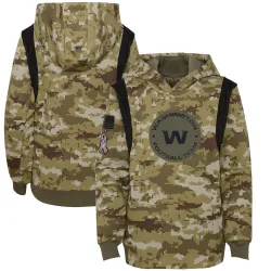 Washington Commanders Youth Olive 2021 Salute to Service Therma Performance Pullover Hoodie